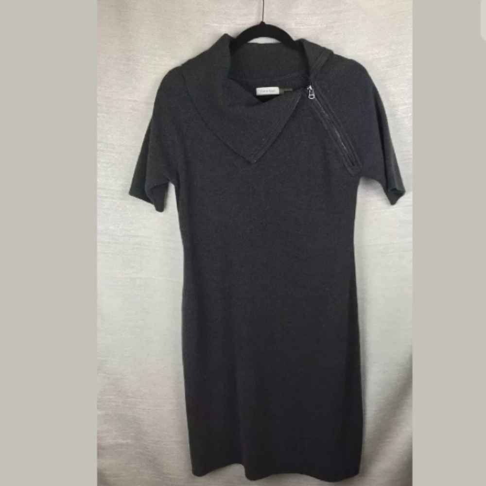 Calvin Klein sweater zipper dress large